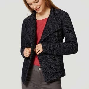 Pebbled knit pea coat